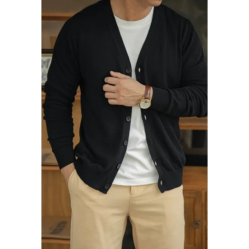 Men's Soft Workmanship Slim-fit Cardigan Jacket