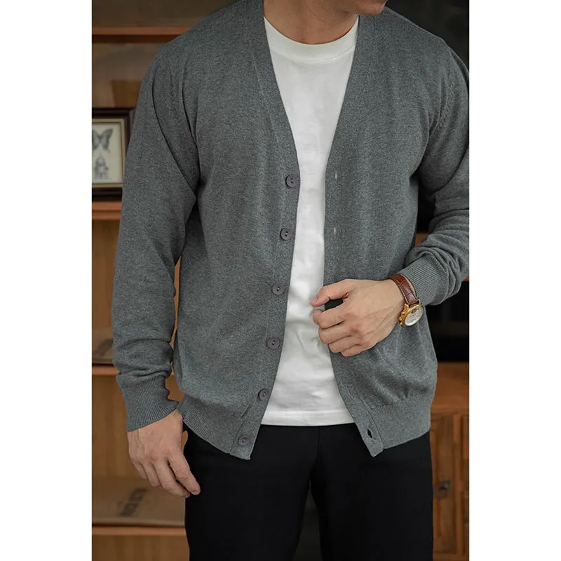 Men's Soft Workmanship Slim-fit Cardigan Jacket