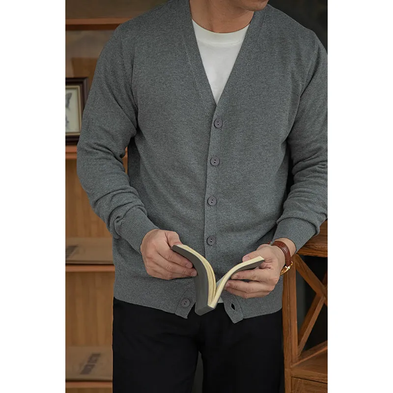 Men's Soft Workmanship Slim-fit Cardigan Jacket