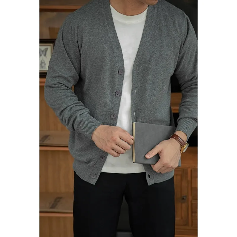 Men's Soft Workmanship Slim-fit Cardigan Jacket