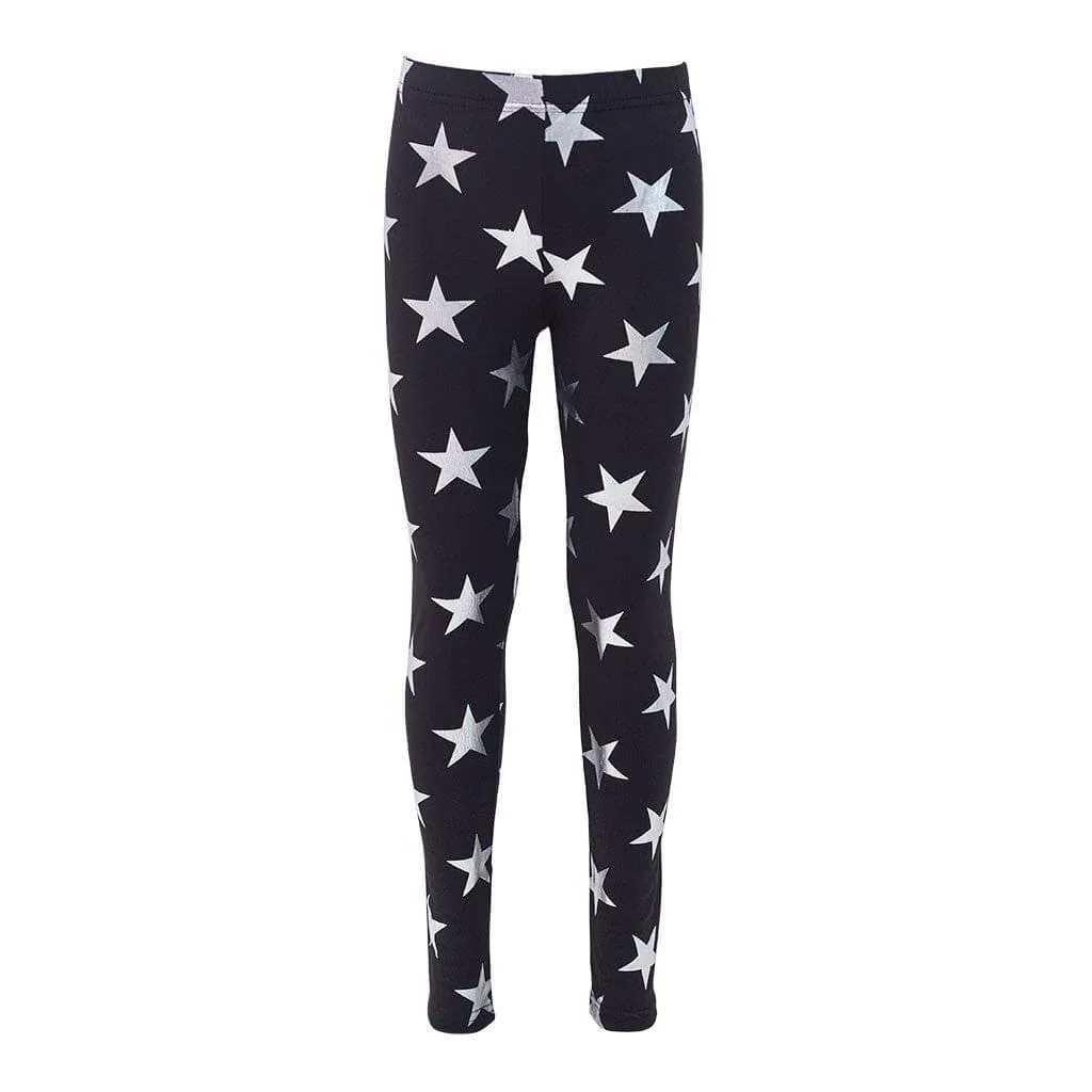 Metallic Foil Star Leggings