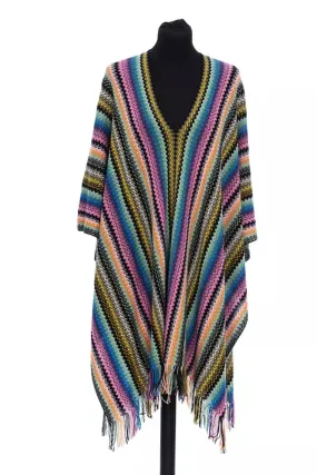 Missoni Geometric Fantasy Fringed Poncho