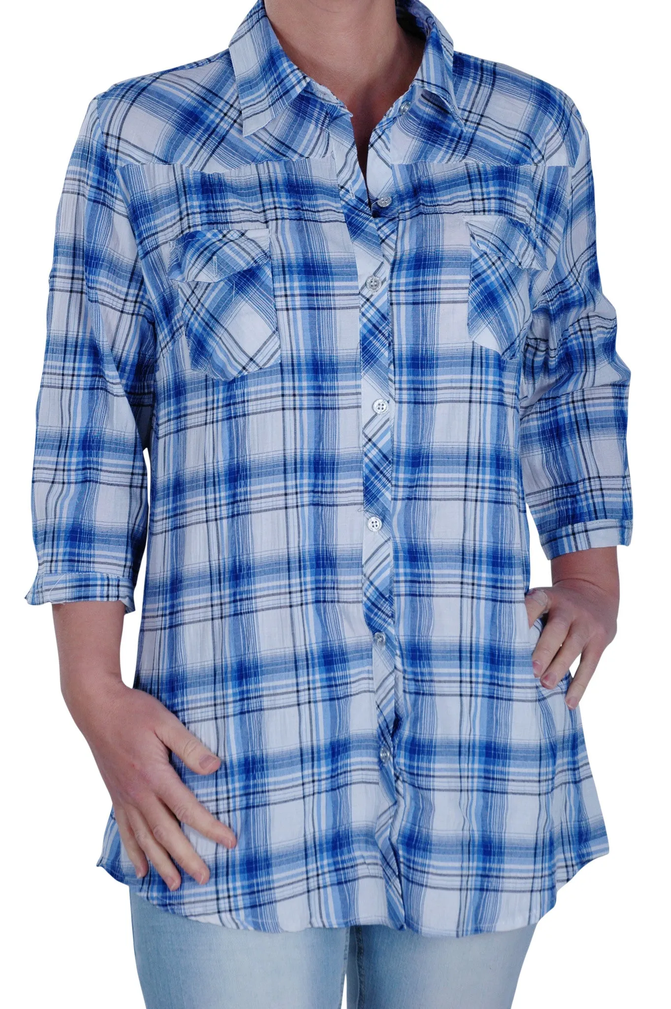 Modern Checkered Plus Size Shirt