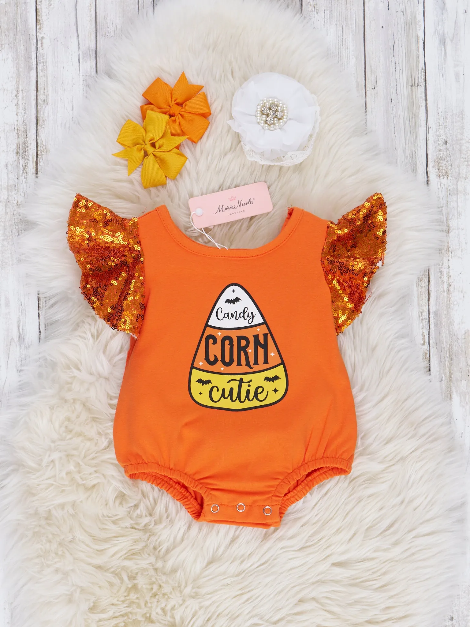 Mom & Me "Candy Corn Cutie" Top & Romper