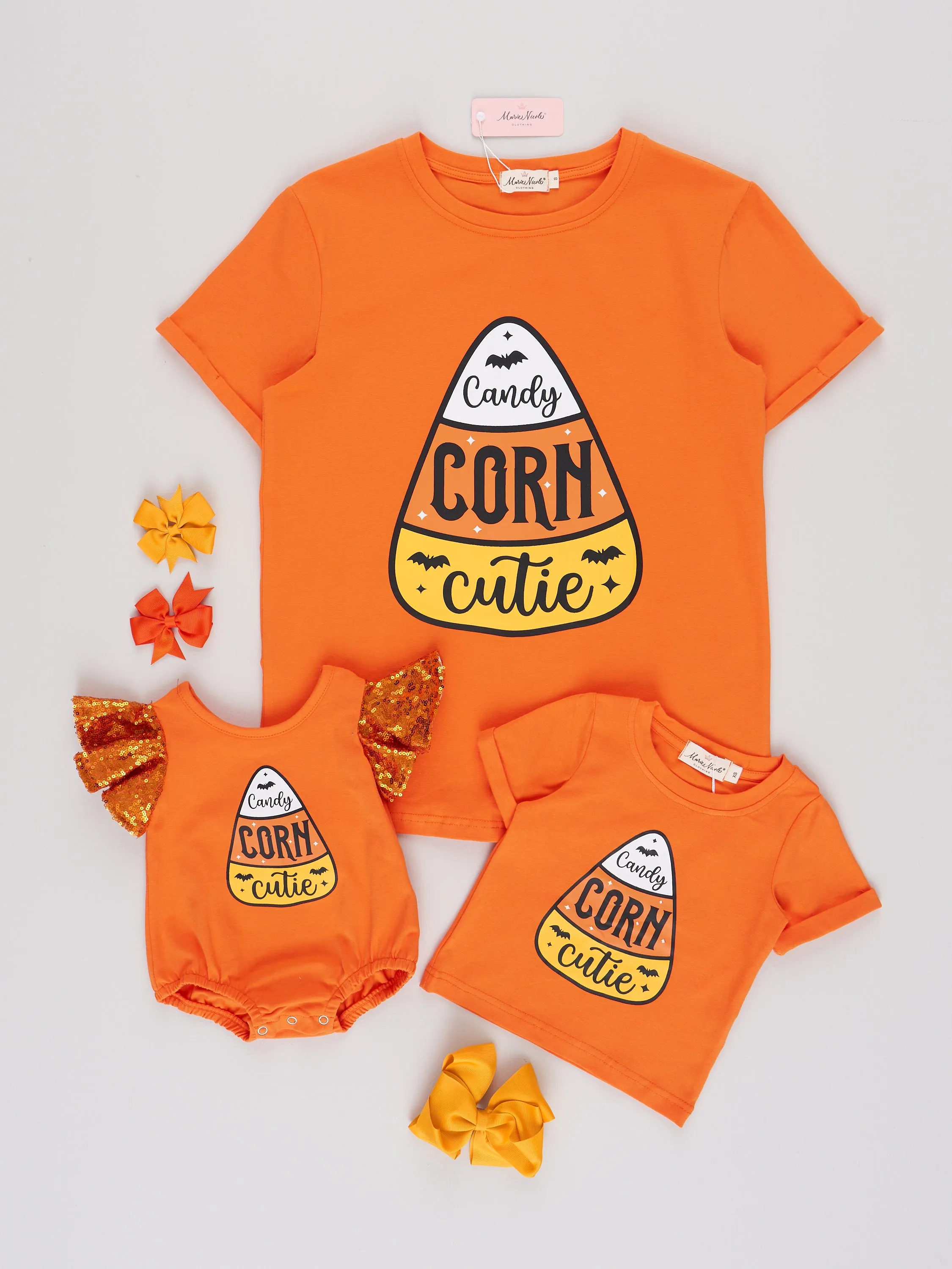 Mom & Me "Candy Corn Cutie" Top & Romper