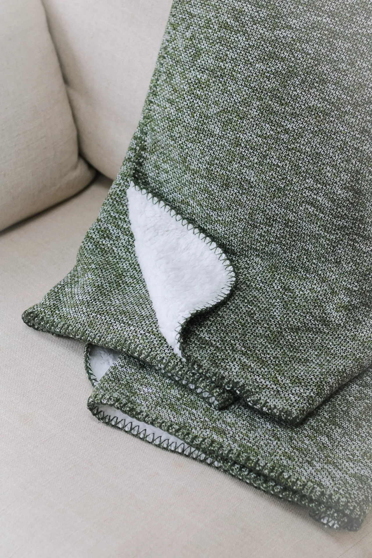 Moss Sherpa Throw