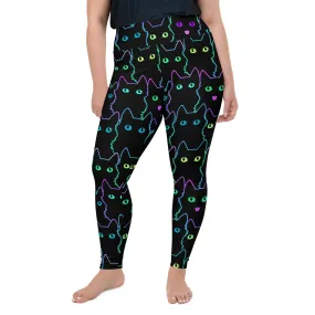 Mystic Halloween Cats Plus Size Leggings