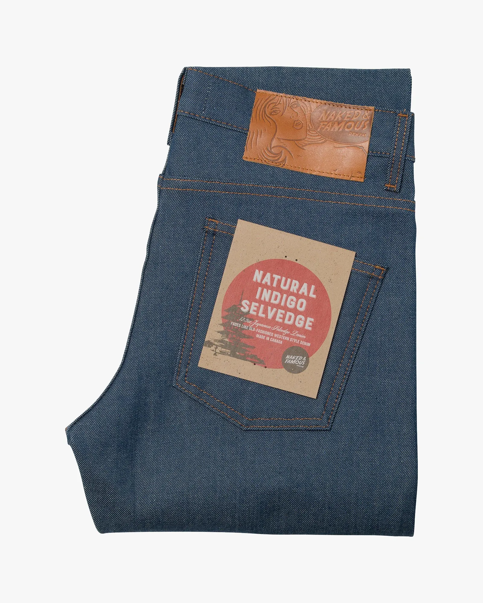 Naked & Famous Super Guy Skinny Mens Jeans - Natural Indigo Selvedge