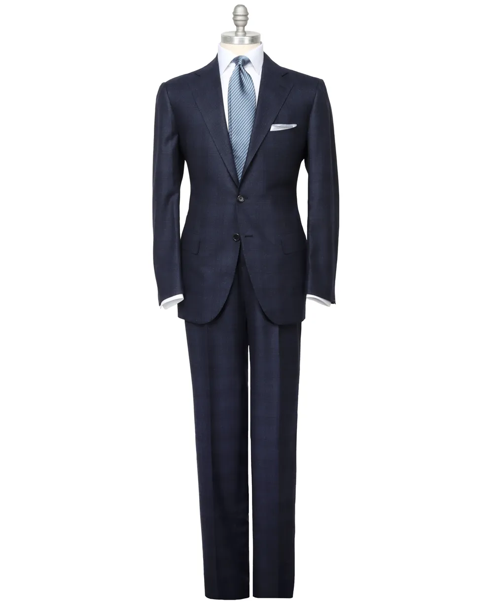 Navy Tonal Plaid Suit