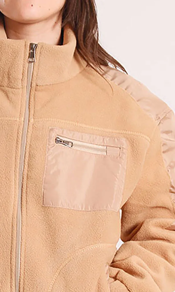 o200770-SHERPA BOMBER JACKET - TAN