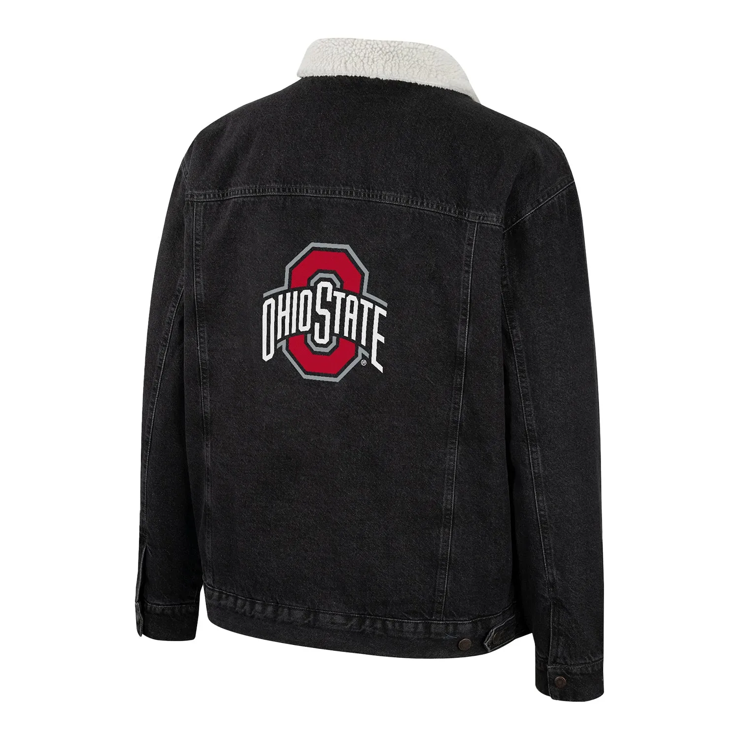 Ohio State Buckeyes Sherpa Denim Charcoal Jacket