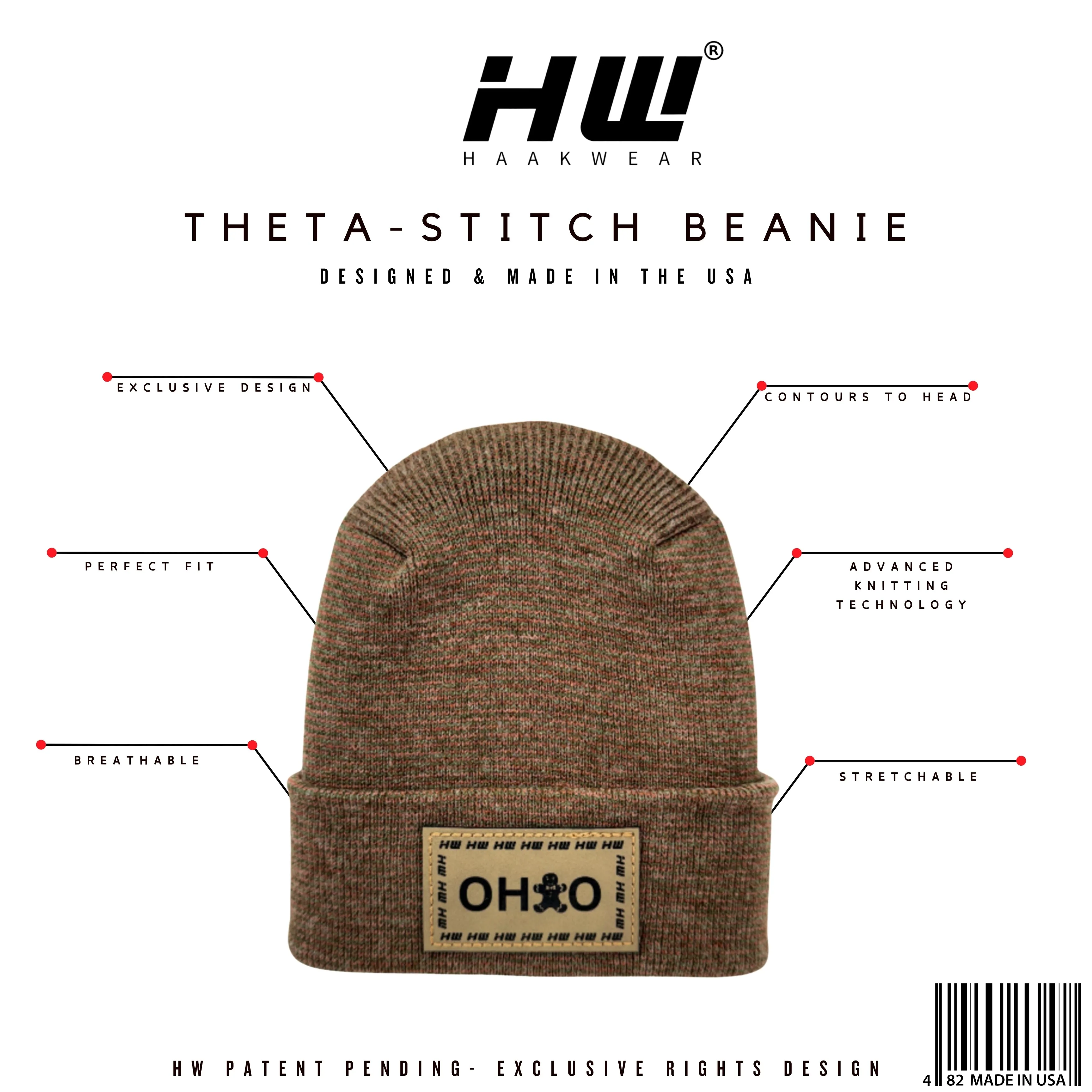 Ohio, The Brown's Cookie Edition, HW Theta-Stitch Beanie - Exclusive Christmas Hat Collection