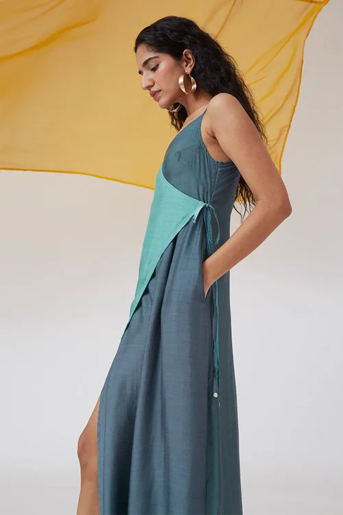 Okhai 'Seatherny' Ombre Sleeveless Modal Silk Wrap Dress