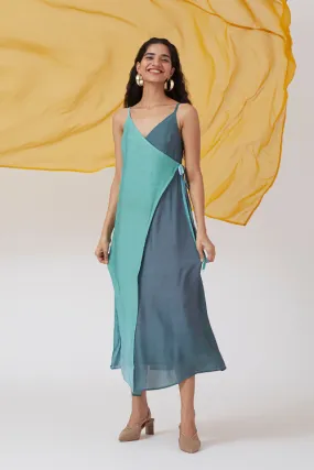 Okhai 'Seatherny' Ombre Sleeveless Modal Silk Wrap Dress