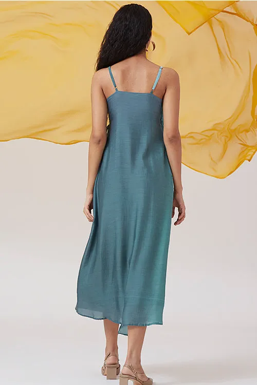 Okhai 'Seatherny' Ombre Sleeveless Modal Silk Wrap Dress