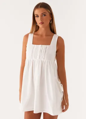 Ottoline Babydoll Mini Dress - White