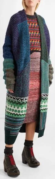 Oversized Patchwork Cardigan Coat