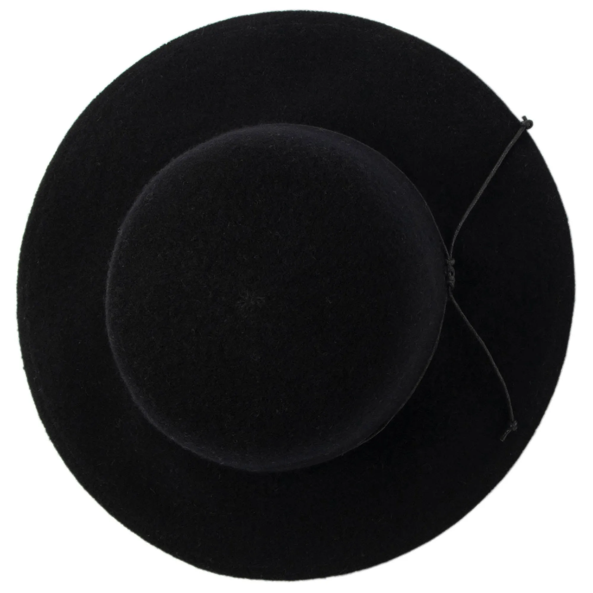 Park Lane - Wool Blend Floppy Hat with Leather Cording Trim