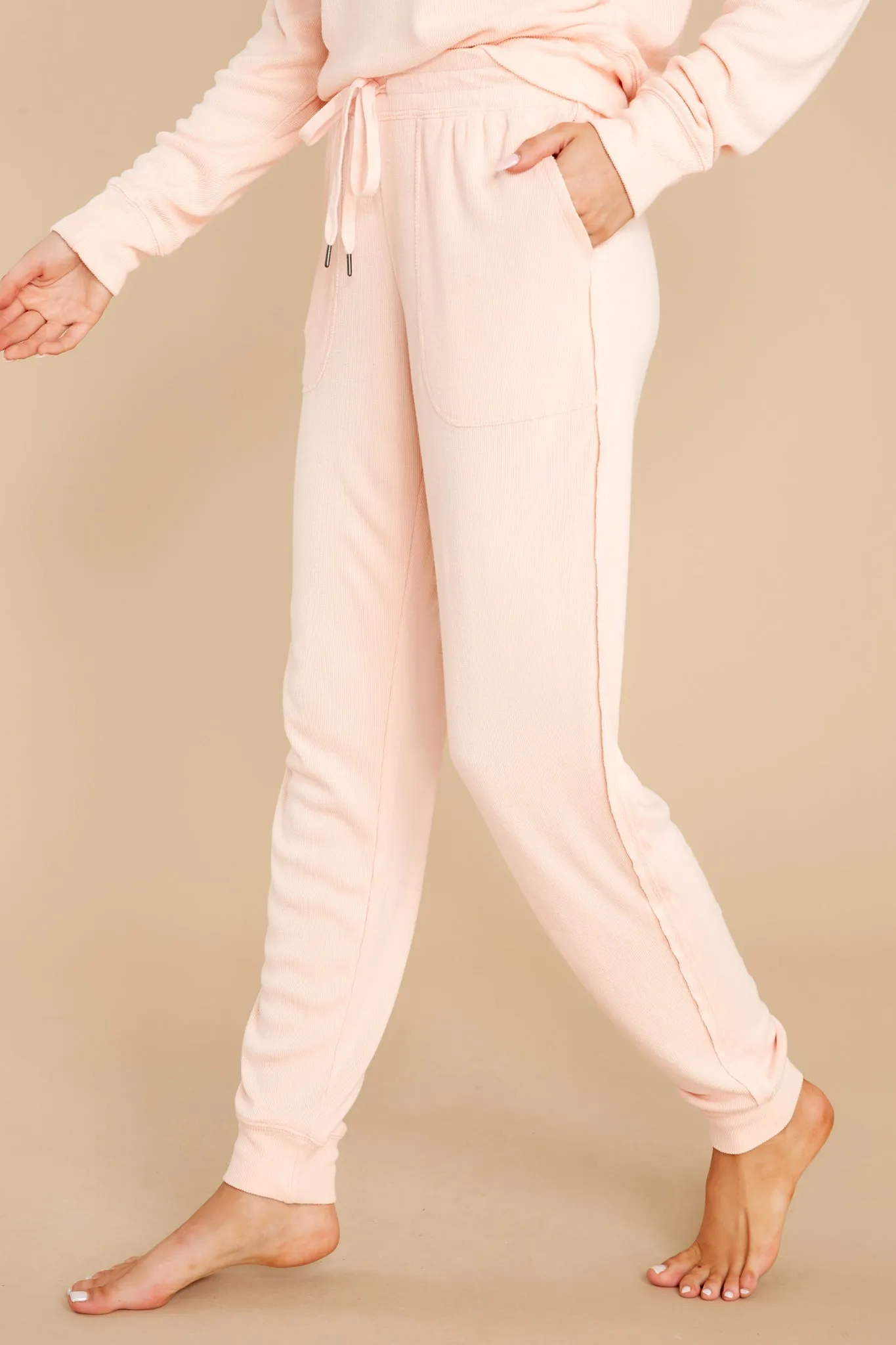 Pastel Dreams Pink Banded Pants