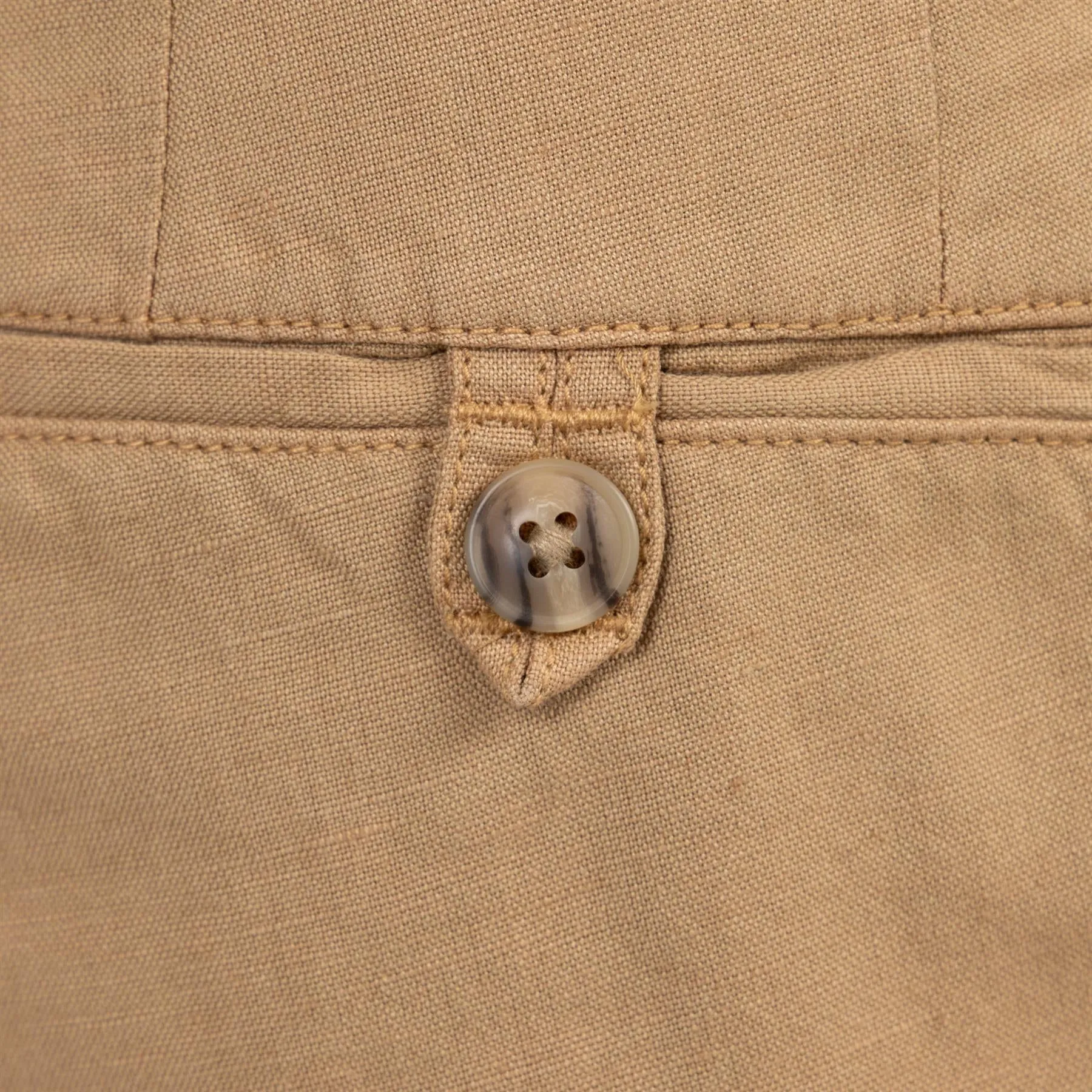 Polo Golf Straight Fit Bedford Linen Trousers Tan Beige - SU24