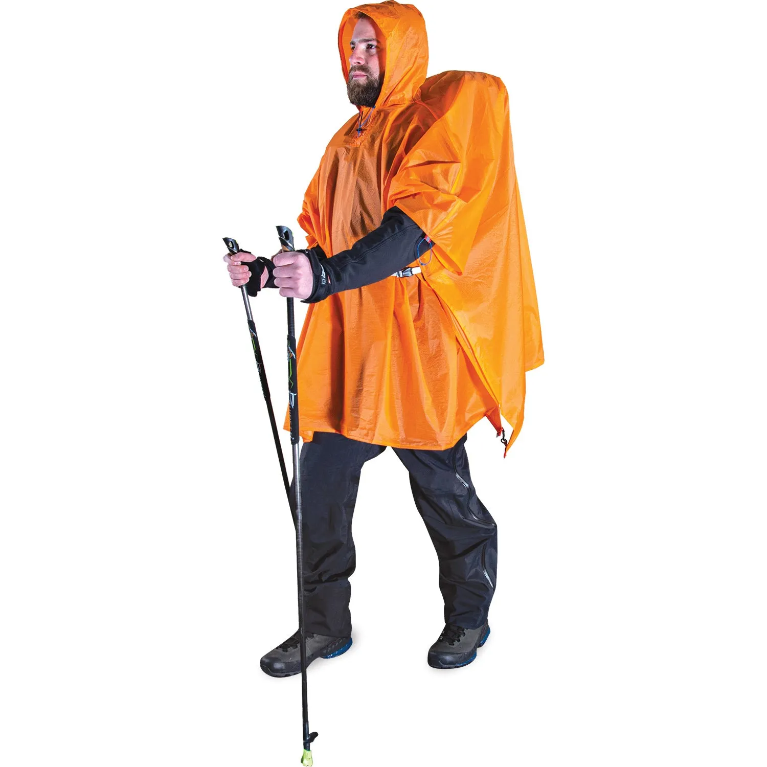 Poncho Tarp Sil/PU 15D Nylon Orange