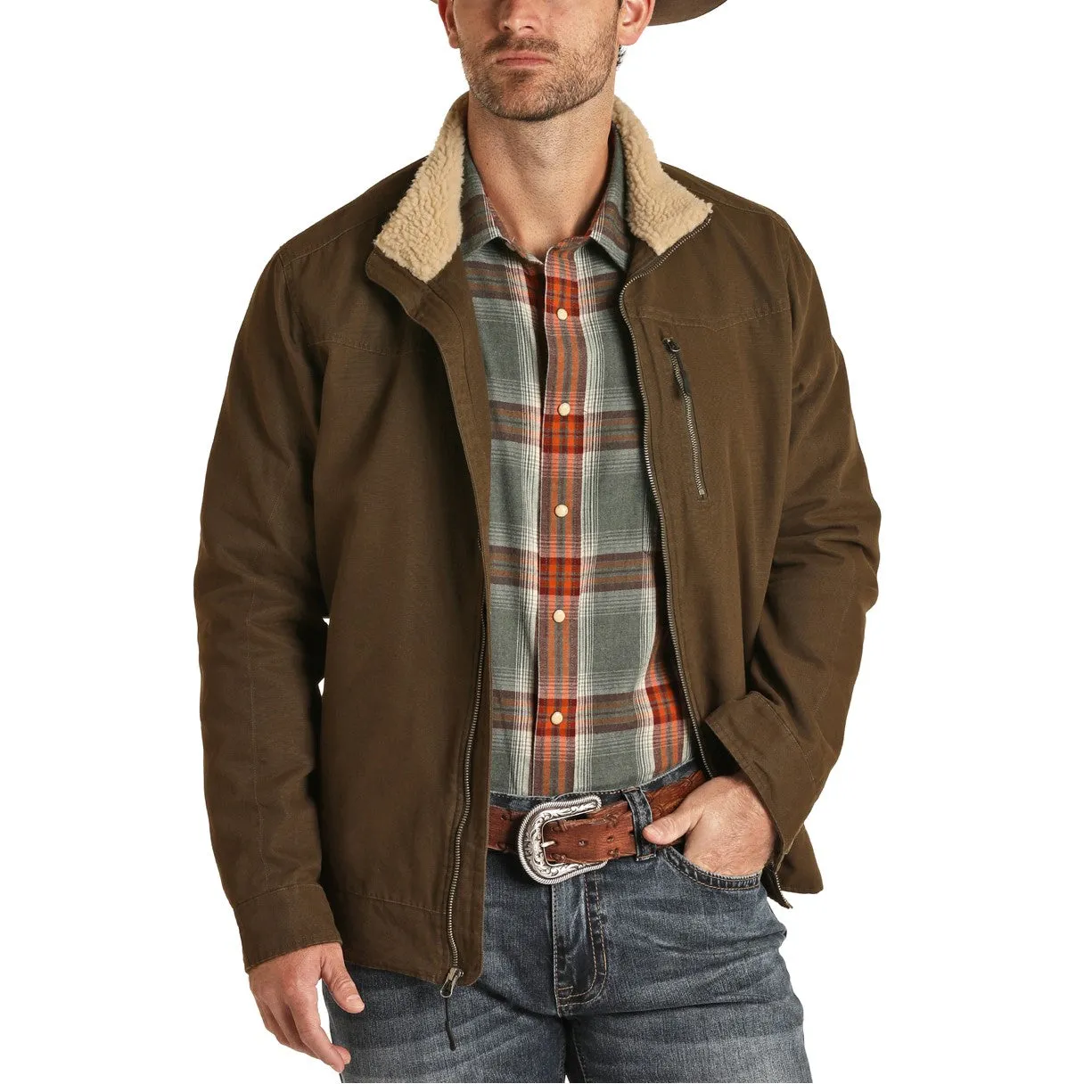 Powder River Men's Brushed Cotton Canvas Tan Jacket 92-1026-27