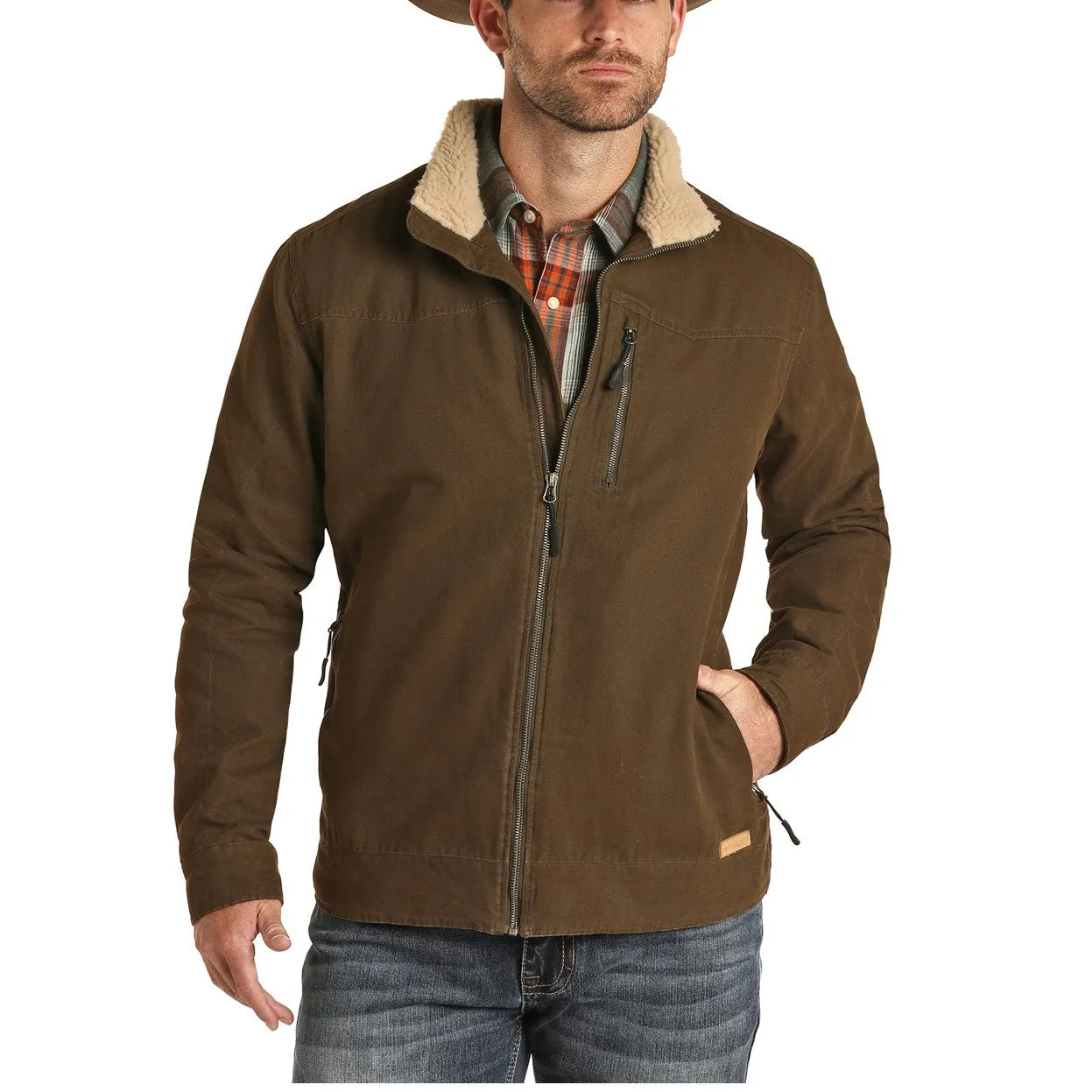 Powder River Men's Brushed Cotton Canvas Tan Jacket 92-1026-27