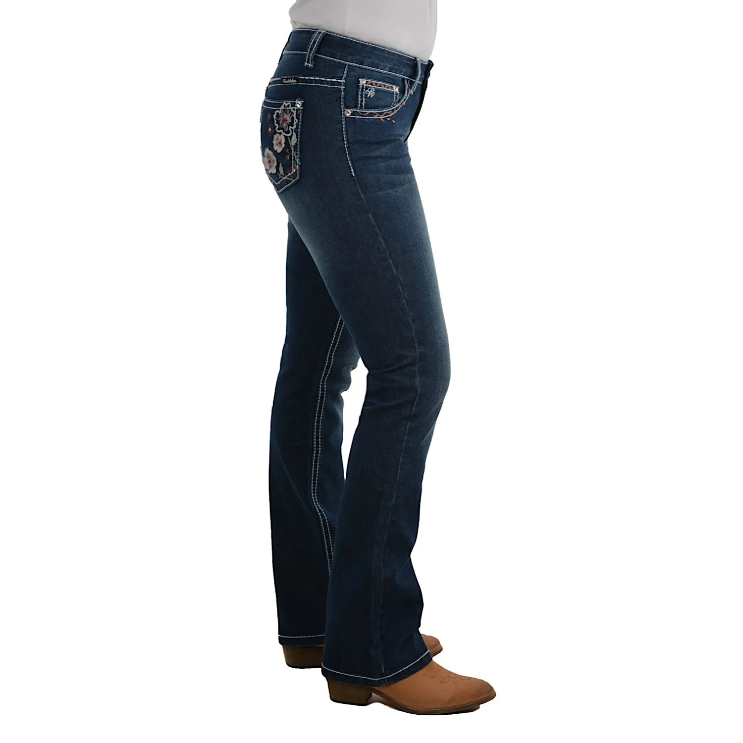 Pure Western Women's Bridget Boot Cut Jean 32" Leg Indigo