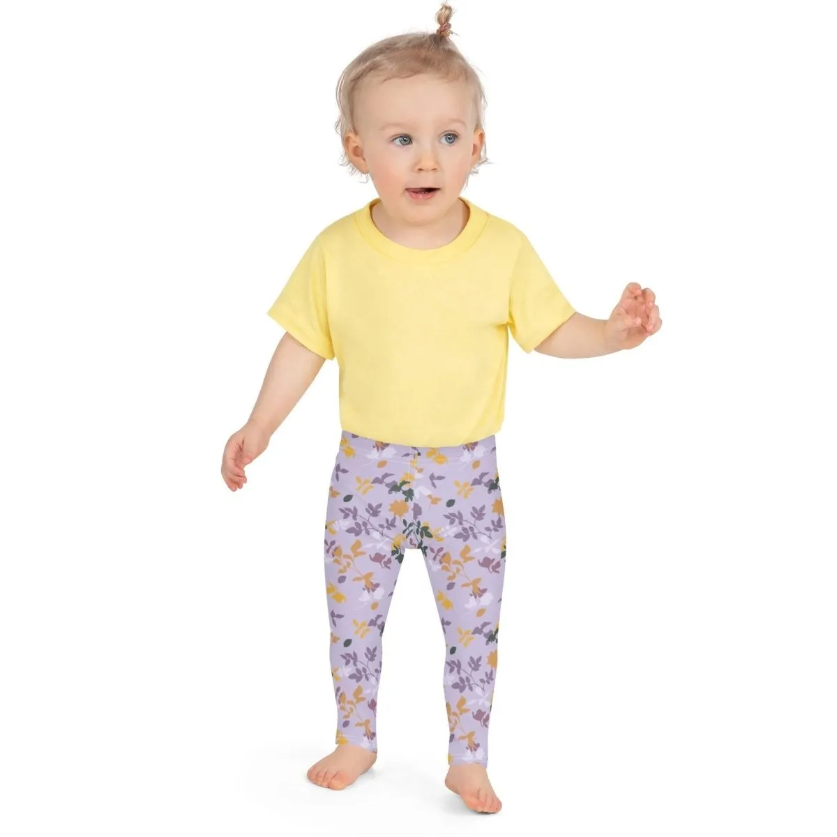 Purple Floral Kid's Leggings