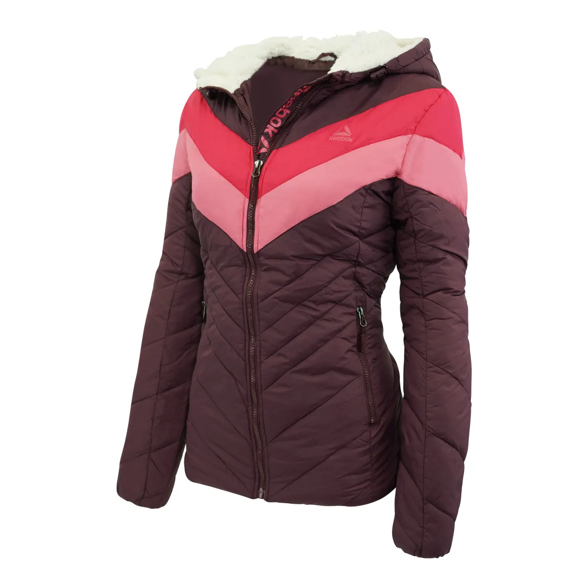 Reebok Women's Colorblock Sherpa Puffer Jacket