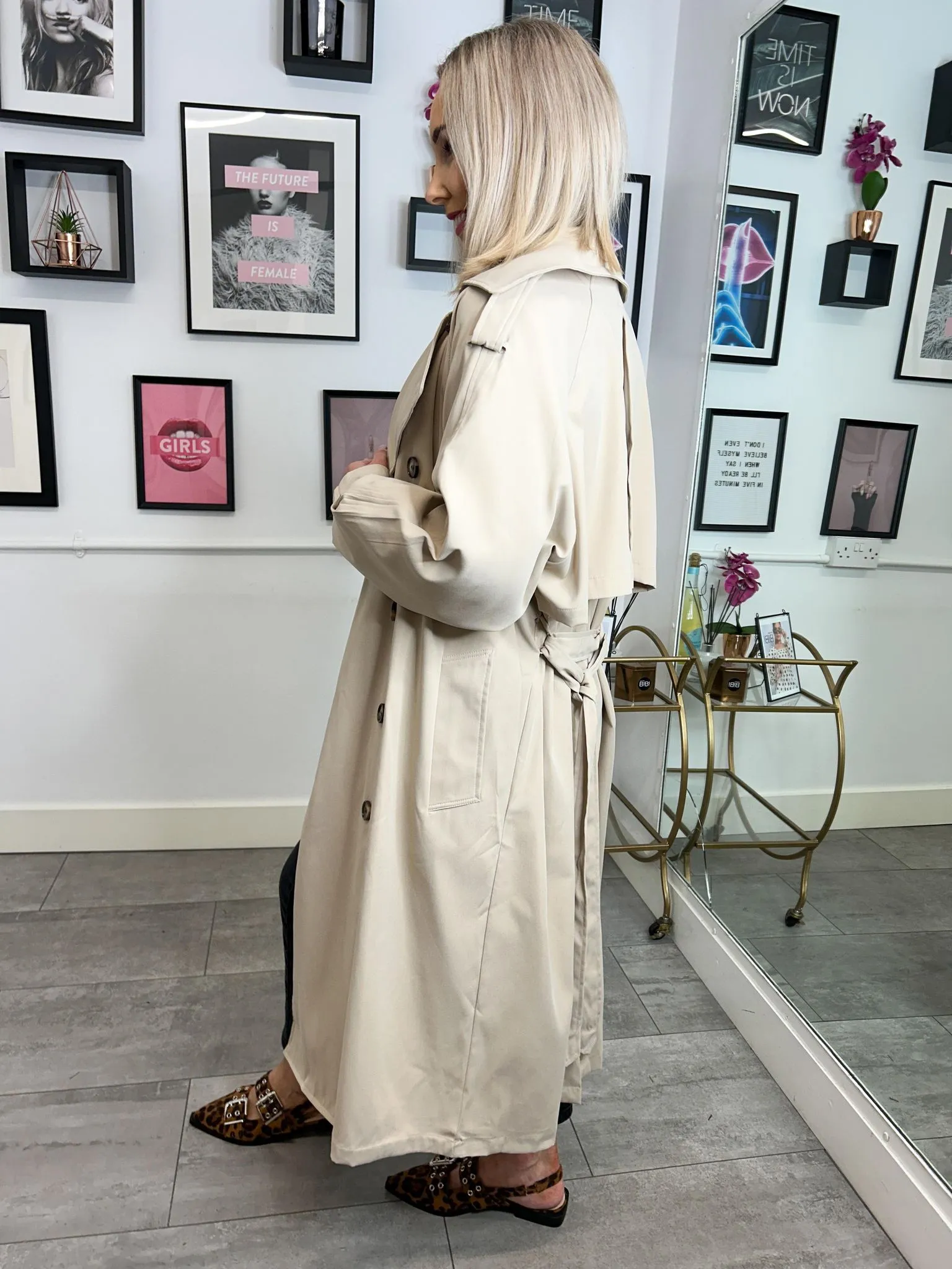 Remi Belted Trench Coat - Cream