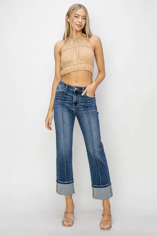 Seamed and Cuffed Jean