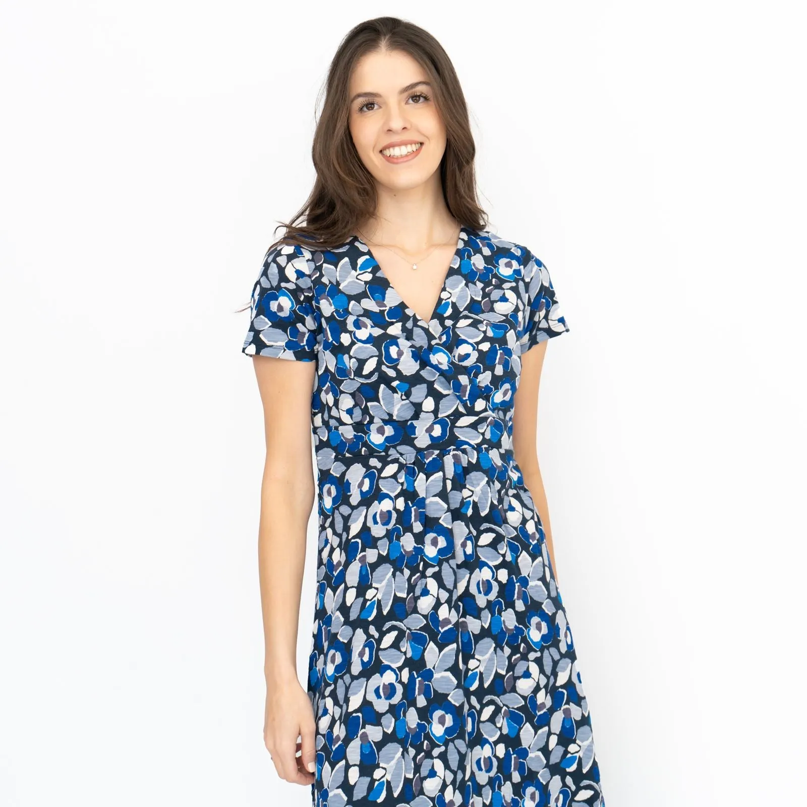 Seasalt Chapelle Jersey Midi Dress Collaged Foliage