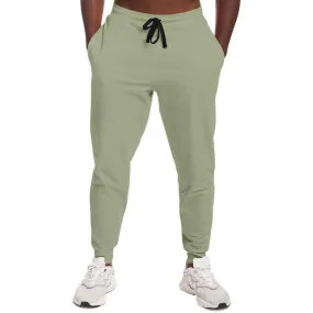 Shaded Pale Pastel Warm Green Gray Joggers | Unisex | with PLUS sizes | C8M0Y30K30