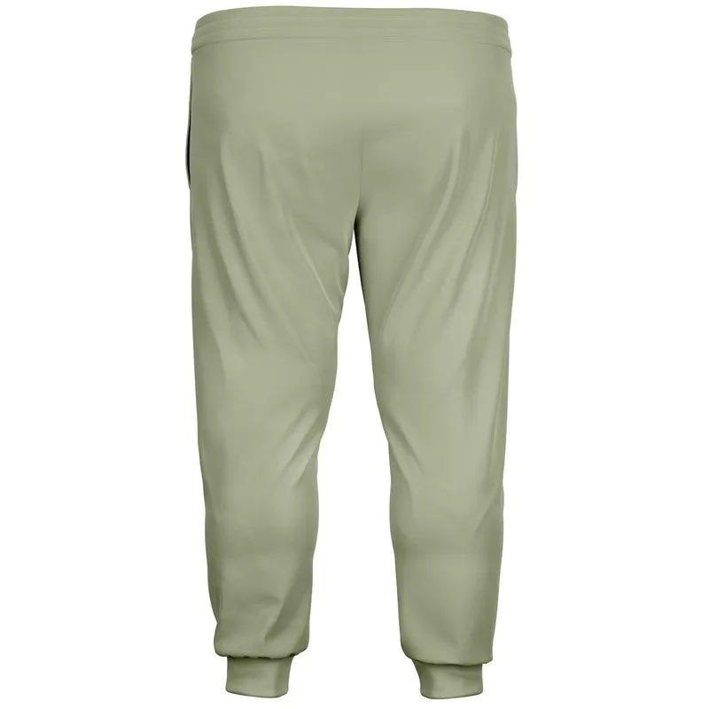 Shaded Pale Pastel Warm Green Gray Joggers | Unisex | with PLUS sizes | C8M0Y30K30