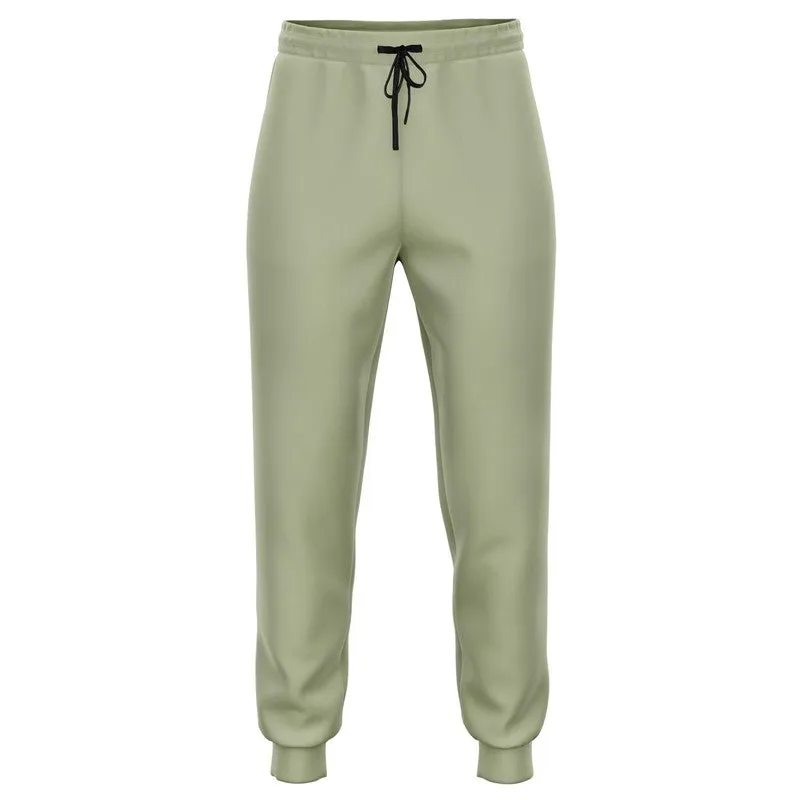 Shaded Pale Pastel Warm Green Gray Joggers | Unisex | with PLUS sizes | C8M0Y30K30