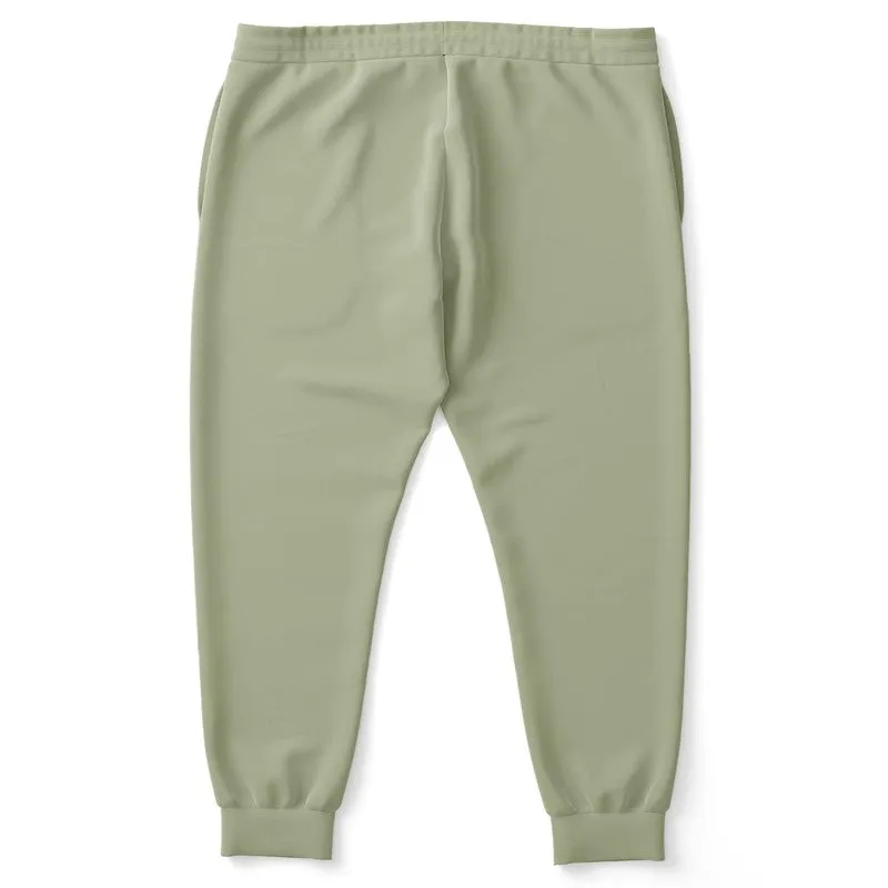 Shaded Pale Pastel Warm Green Gray Joggers | Unisex | with PLUS sizes | C8M0Y30K30