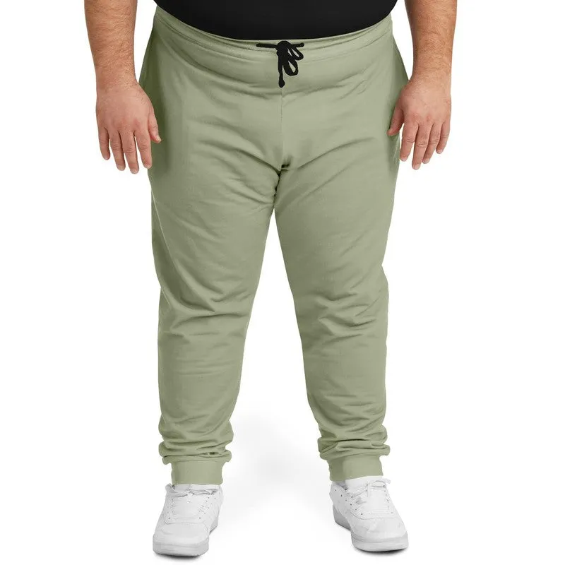 Shaded Pale Pastel Warm Green Gray Joggers | Unisex | with PLUS sizes | C8M0Y30K30