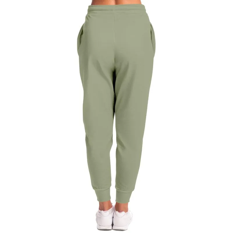 Shaded Pale Pastel Warm Green Gray Joggers | Unisex | with PLUS sizes | C8M0Y30K30