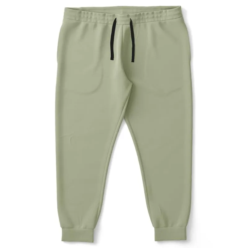 Shaded Pale Pastel Warm Green Gray Joggers | Unisex | with PLUS sizes | C8M0Y30K30