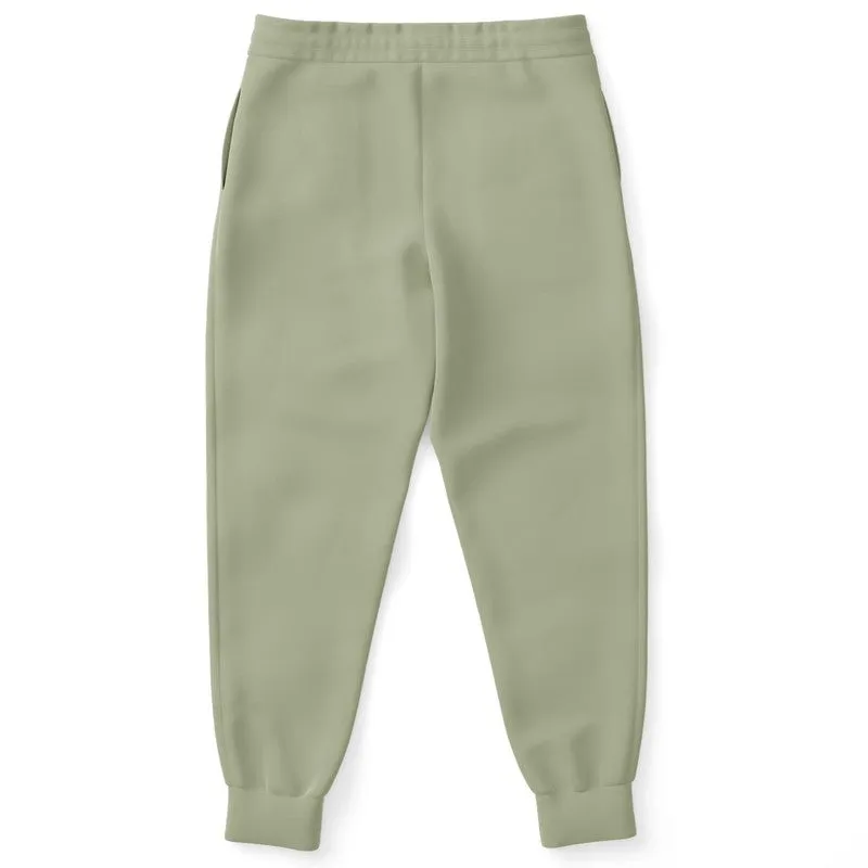 Shaded Pale Pastel Warm Green Gray Joggers | Unisex | with PLUS sizes | C8M0Y30K30