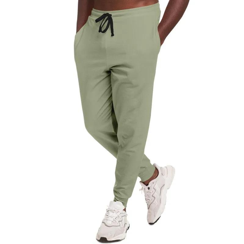 Shaded Pale Pastel Warm Green Gray Joggers | Unisex | with PLUS sizes | C8M0Y30K30