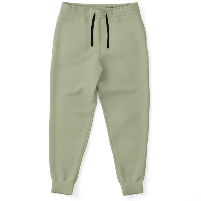 Shaded Pale Pastel Warm Green Gray Joggers | Unisex | with PLUS sizes | C8M0Y30K30