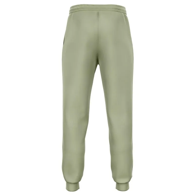 Shaded Pale Pastel Warm Green Gray Joggers | Unisex | with PLUS sizes | C8M0Y30K30