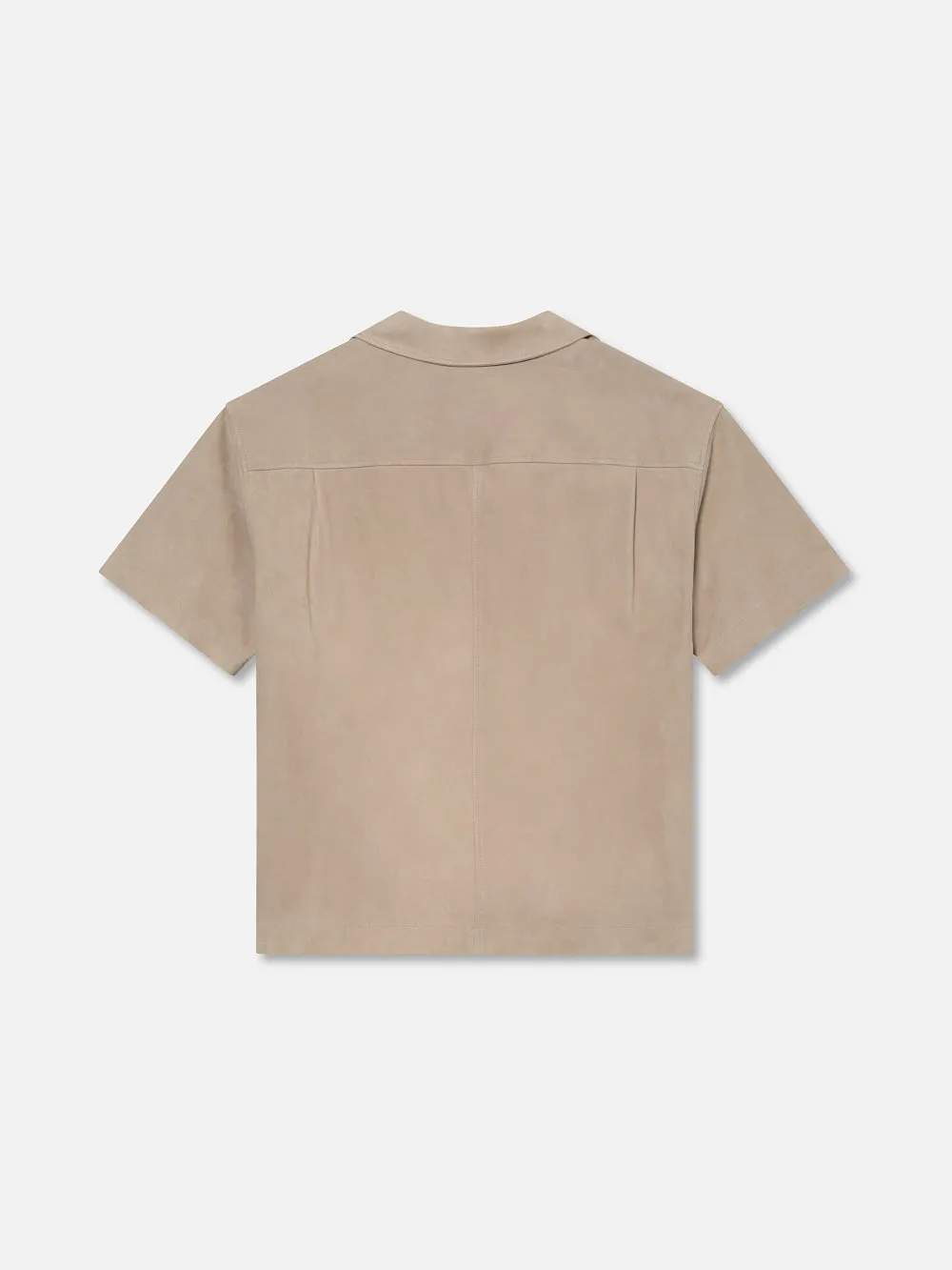 Short Sleeve Suede Shirt -- Smoke Grey