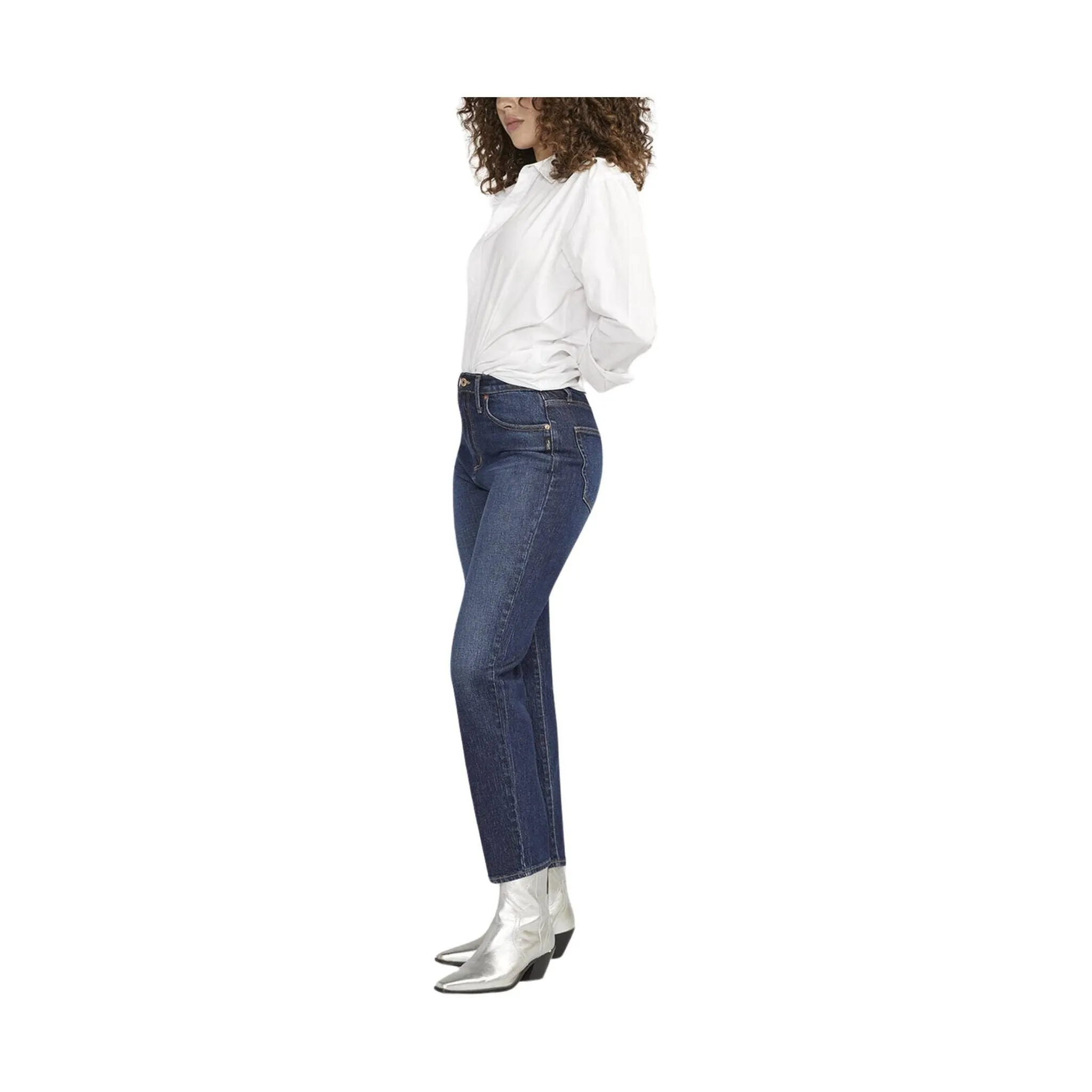 Silver Jeans Women's Highly Desirable High Rise Slim Straight Leg Jeans - Indigo - ONLINE STORE CREDIT/EXCHANGE ONLY