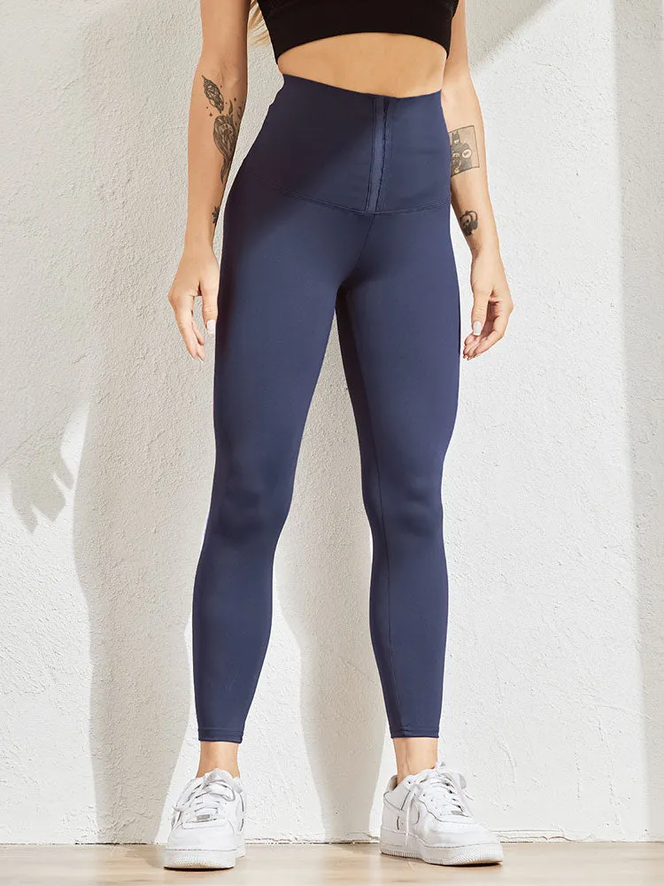 Sleek Black High Waist Leggings for Fitness with Push-Up Design