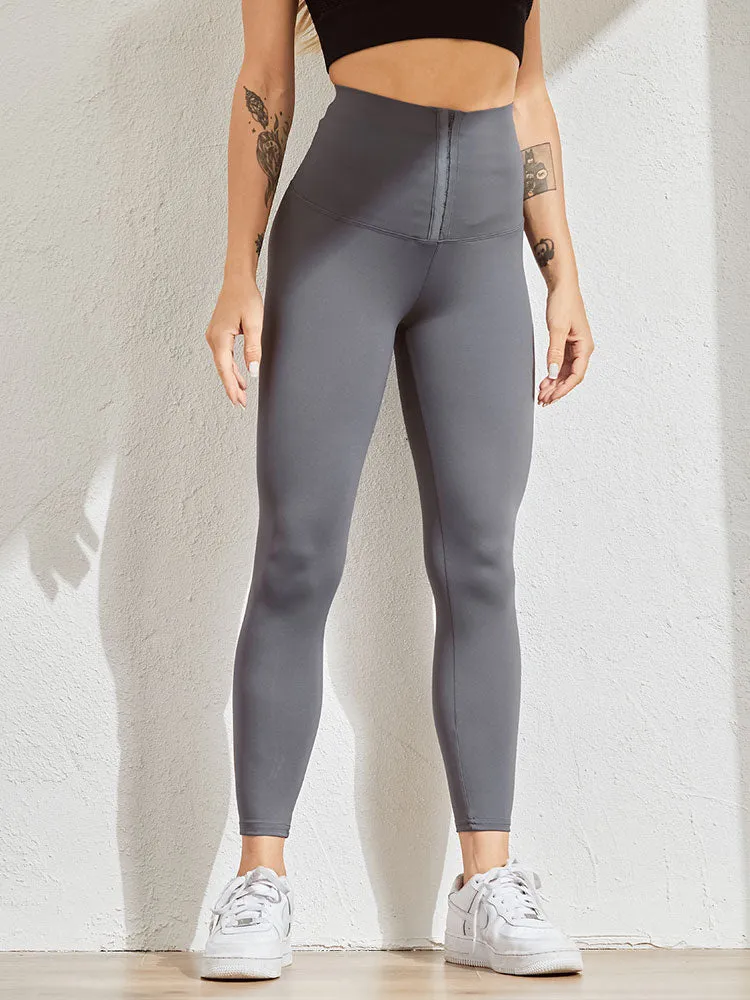 Sleek Black High Waist Leggings for Fitness with Push-Up Design