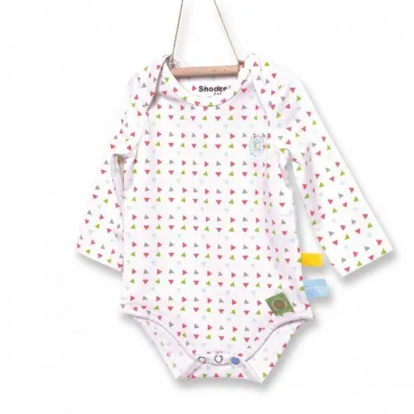 Snoozebaby Longsleeve Romper in Triangles - 4 Sizes