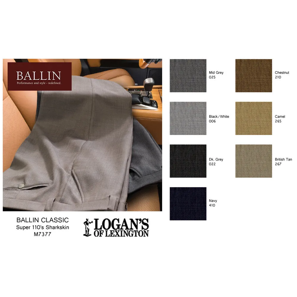 Super 110's Sharkskin Dress Pant in 7 colors by Ballin